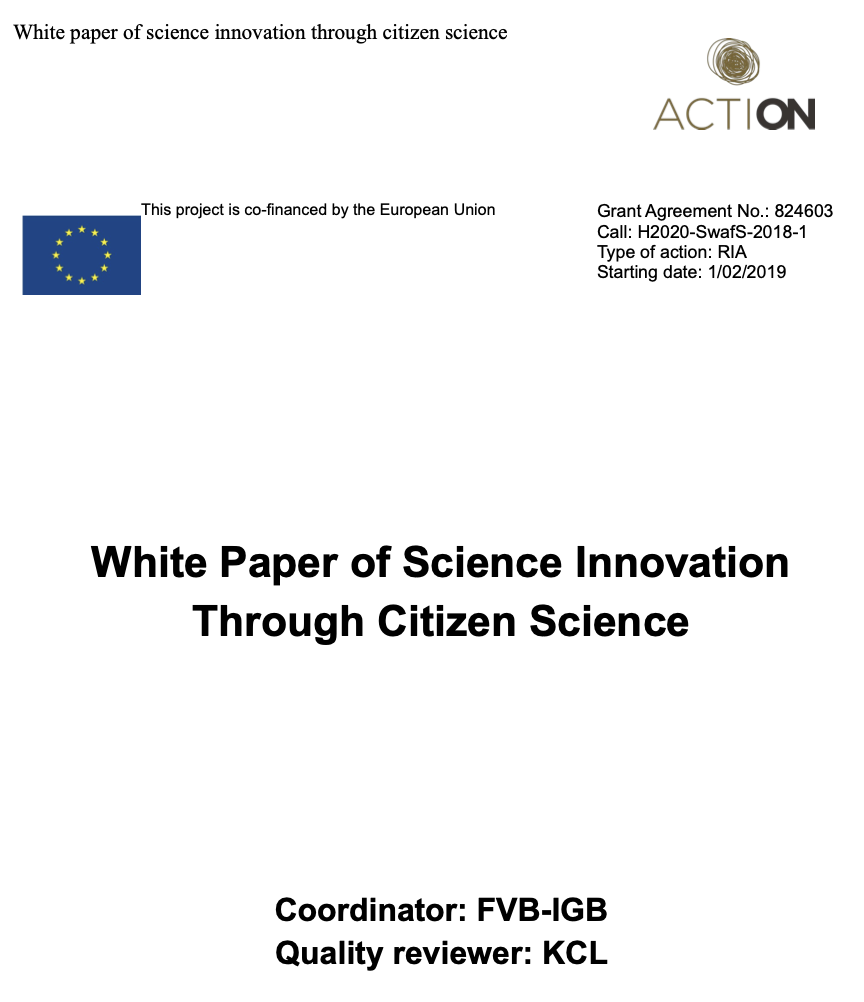 How can Citizen Science change Science itself? – ACTION publishes White Paper of Science Innovation Through Citizen Science